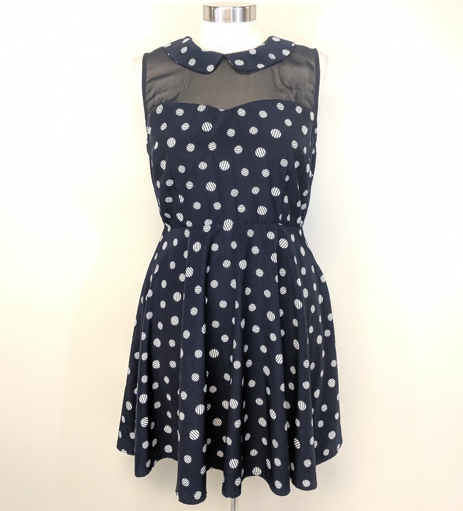 Three Ena Polka Dot Fit & Flare